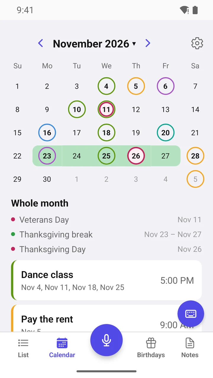 Calendar