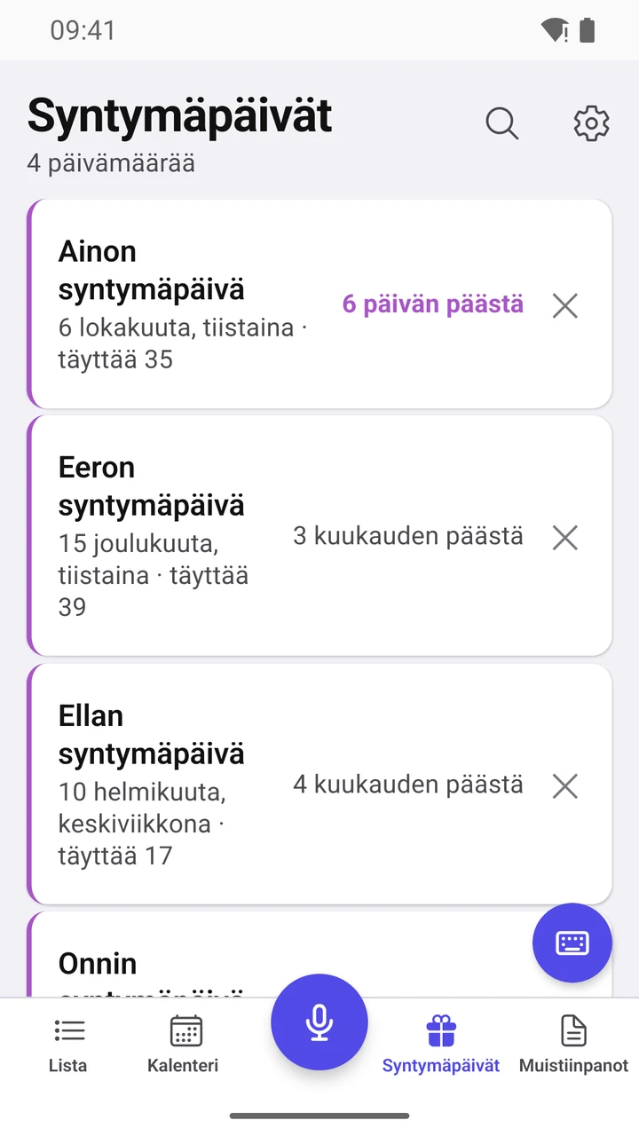Syntymäpäivät