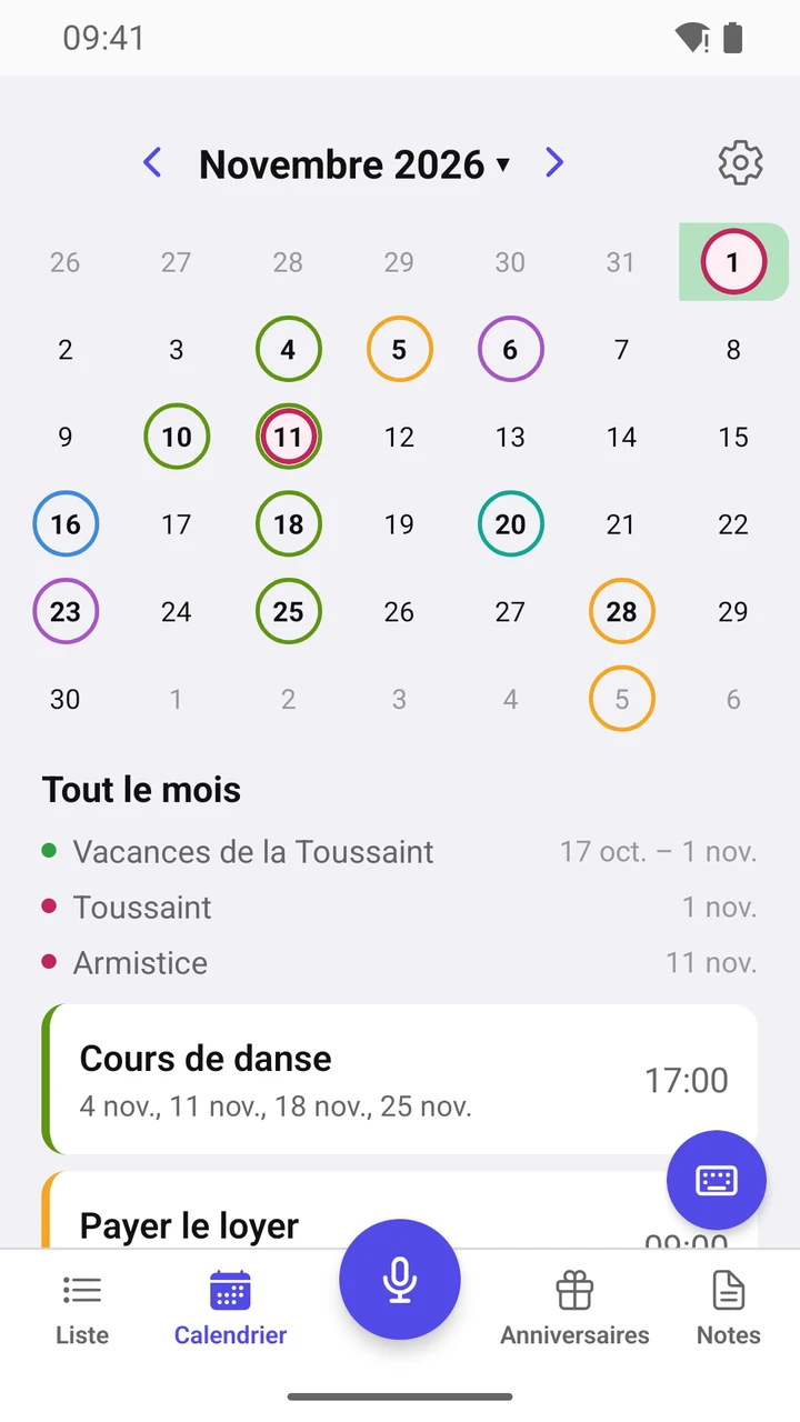 Calendrier