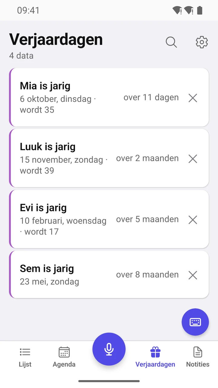 Verjaardagen