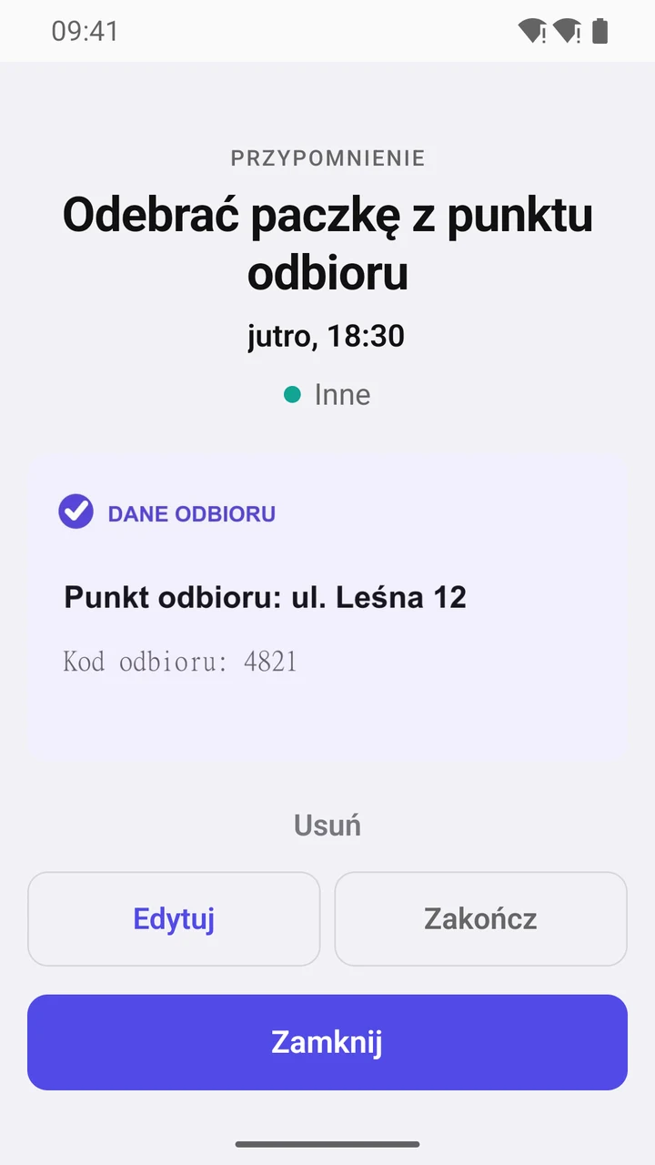 Karta przypomnienia