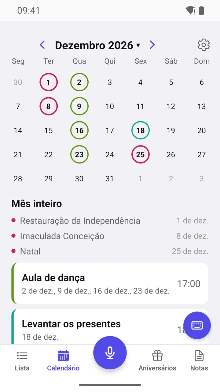 Calendário